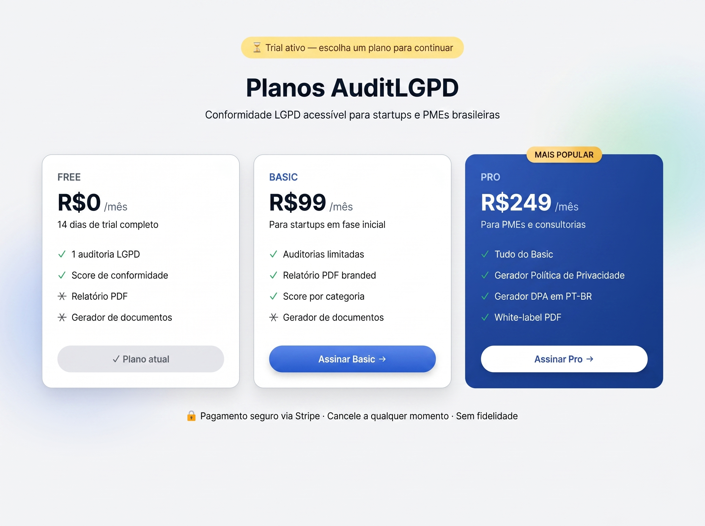 AuditLGPD — SaaS de Auditoria e Conformidade